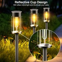 Nipify Led Solar Pathway Lights Outdoor 12 Pack Bright Solar Powered Path Garden Light Waterproof Auto Onoff Solar Yard Light