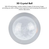 Lkpomi 3D Crystal Balls Night Light Clear Solar System Moon Crystal Lamp With Wooden Base For Birthday Christmas Astronomy Space Gifts For Boys Girls, 6Cm Diameter(Moon)