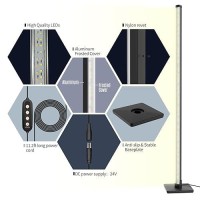 Glowrium Standing Grow Light For Indoor Plants 15In Full Spectrum Vertical Plant Light 3 Light Modes Autotimer 6Level Dimmab