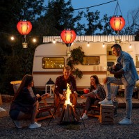 Vestcdf Glass Solar Hot Air Balloon Lantern Outdoor Lanterns With Flickering Flame Hanging Air Balloon Solar Lanterns With Led