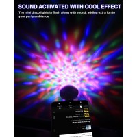 Luditek Usb Mini Disco Ball Light Sound Activated Party Light For Karaoke Car Stocking Stuffers For Kids Party Decorations Fo