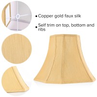 Jerhous Coppery Gold Cut Corner Bell Lamp Shade Medium Lampshade 65Top 13Bottom 106Hightspider Modern Lamp Shade For