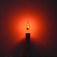 Sunsgne E12 Flickering Flame Orange Night Light Bulbs C18 String Light Bulbs For Halloween Christmas Party Decor 1Watt120 Vo