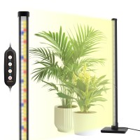 Glowrium Standing Grow Light For Indoor Plants 30In Full Spectrum Vertical Plant Light 3 Light Modes Autotimer 6Level Dimmab