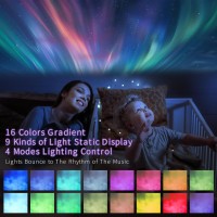 Chloranthus Ocean Wave Cordless Projector Light With 16 Color Effects Night Lights Led Aurora Projector Builtin Bluetooth Spea