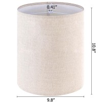 Lampshades Set Of 2 Oatmeal Linen Tall Drum Lampshades 98Top X 98Bottom X 108Highspider Lamp Shade Replacement For Ta