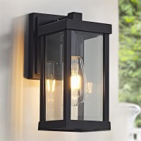 Jokaonotl Black Outside Lights For House 11 H Outdoor Wall Sconce Waterproof Exterior Light Fixtures For Garage Doorway Porc