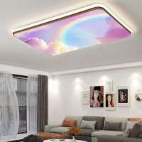 2 Pack Fluorescent Light Cover For Ceiling Light Rosy Clouds Magnetic Light Covers Classroom Light Filters Drop Fluorescent Li