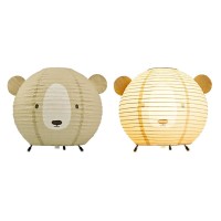 Yy Yearchy Table Lamp Paper Lamp Standing Lamps With Rice Paper Shade For Bedroom Livingroombrown Bear