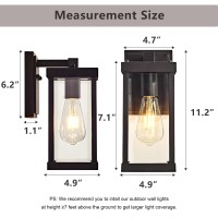 Jokaonotl Coffee Brown Outdoor Wall Lantern Waterproof Exterior Wall Sconce Outside Light Fixture With Beveled Glass For House