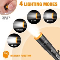 Everbrite Mini Pen Light Rechargeable Pocket Pen Flashlight With Usb C Cable 4 Light Modes 300 Lumens Small Flashlight With C