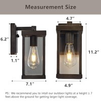 Jokaonotl Golde Brown Outdoor Wall Lights For House 11H Outside Light Waterproof Exterior Fixtures Wall Mount For Garage Porc