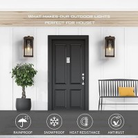 Jokaonotl Golde Brown Outdoor Wall Lights For House 11H Outside Light Waterproof Exterior Fixtures Wall Mount For Garage Porc