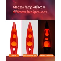 Vanful 16 Inch Liquid Motion Lamp For Adults And Kids Large Red Magma Motion Lamp With Orange Wax For Boys Girls Room Party Dec