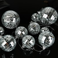 28 Pack Disco Ball Disco Ball Party Decorations Silver Hanging Reflective Mirror Balls Ornaments 70S Disco Party Supplies Birth