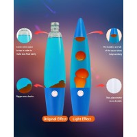 Vanful Orange Liquid Motion Lamp 16 Inches For Adults And Kids Blue Base Magma Lamp Set The Mood For Home Living Room Office Be