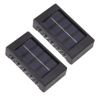 Hztyyier Enjoy Twin Pack Solar Wall Lights With Total 10 Glowing Leds Perfect For Landscape And White Lamp Illumination Enhance Your Walls Now