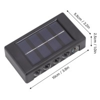 Hztyyier Enjoy Twin Pack Solar Wall Lights With Total 10 Glowing Leds Perfect For Landscape And White Lamp Illumination Enhance Your Walls Now