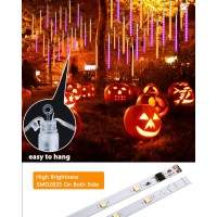 Halloween Lights Outdoor 20 Tubes 480 Led Raindrop Lights Meteor Shower Icicle Lights With Timer Function Cascading Lights Falli