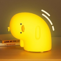 Uneede Why Duck Night Light Cute Duck Silicone Nursery Night Light Rechargeable 3 Dimmable Levels Table Lamp With Touch Sensor