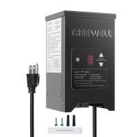 Treewell 150W Low Voltage Landscape Transformer Outdoor Landscape Lighting Transformer With Photocell Sensor Timer 120V Ac T