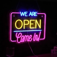 We Are Open Come In Neon Sign Dimmable Open Come In Led Neon Lights For Wall Decor 16913 Inch Light Up Sign Powered By Usb Ope