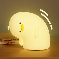 Uneede Led Cute Duck Night Light Why Duck Silicone Nursery Night Light Rechargeable 3 Dimmable Levels Table Lamp With Touch Sen