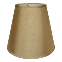 High Quality Fabric Lamp Shade Includes Brass Finish Washer Washer fitters sits on top of the harp Intended for use with customers own finial Shade measures 10 top diameter x 18 bottom diameter x 15 slant height Hardback lampshade on white styrene backing