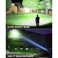 Sigoobal 3 Pack Flashlights High Lumens Rechargeable 990 000 Lumens Super Bright Flashlight With 5 Modes High Powered Flash Li