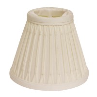 Set of High Quality Premium Lamp Shades This set of 6 chandelier shades features a sturdy brass finish metal Flame Clip that fits securely to your bulb No finial is needed Shade measures 3 top diameter x 6 bottom diameter x 425 slant height Softback chand