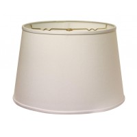 This White Rounded Empire Slanted No Slub Lampshade has a hint of midcentury modern flair and will be a great addition to your lamp base This hardback lampshade includes a standard washer fitter that fits over a standard harp and can be used with your exi