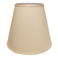 High Quality Fabric Lamp Shade Includes Brass Finish Washer Washer fitters sits on top of the harp Intended for use with customers own finial Shade measures 9 top diameter x 16 bottom diameter x 14 slant height Hardback lampshade on white styrene backing 