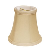 Set of High Quality Fabric Lamp Shades This set of 6 chandelier shades features a sturdy brass finish metal Flame Clip that fits securely to your bulb No finial is needed Shade measures 25 top diameter x 5 bottom diameter x 4 slant height Softback chandel