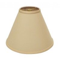 High Quality Fabric Lamp Shade Includes Brass Finish Washer Washer fitters sits on top of the harp Intended for use with customers own finial Shade measures 6 top diameter x 19 bottom diameter x 13 slant height Hardback lampshade on white styrene backing 