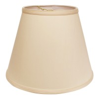 High Quality Fabric Lamp Shade Includes Brass Finish Washer Washer fitters sits on top of the harp Intended for use with customers own finial Shade measures 8 top diameter x 14 bottom diameter x 11 slant height Hardback lampshade on white styrene backing 