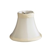 Set of High Quality Fabric Lamp Shades This set of 6 chandelier shades features a sturdy brass finish metal Flame Clip that fits securely to your bulb No finial is needed Shade measures 25 top diameter x 4 bottom diameter x 375 slant height Softback chand