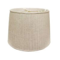 This 20 Cream Paperback Linen Lampshade with Side Pleats has a hint of midcentury modern flair and will be a great addition to your lamp base This slant empire linen side pleat softback lampshade includes a standard washer fitter that fits over a standard