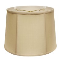 High Quality Fabric Lamp Shade Includes Brass Metallic Finish Washer Washer fitter sits on top of the harp Intended for use with customers own finial Shade measures 15 top diameter x 17 bottom diameter x 1025 slant height Softback lampshade with vertical 