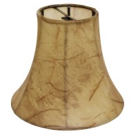 Set of High Quality Premium Lamp Shades This set of 6 chandelier shades features a sturdy brass finish metal Flame Clip that fits securely to your bulb No finial is needed Shade measures 25 top diameter x 5 bottom diameter x 4 slant height Faux leather ch