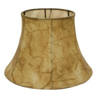 High Quality Fabric Lamp Shade Includes Brass Metallic Finish Washer Washer fitter sits on top of the harp Intended for use with customers own finial Shade measures 11 top diameter x 175 bottom diameter x 95 slant height Softback lampshade with vertical p