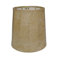 Set of High Quality Premium Lamp Shades This set of 6 chandelier shades features a sturdy brass finish metal Double Flame Clip that fits securely to your bulb No finial is needed Shade measures 4 top diameter x 5 bottom diameter x 5 slant height Hardback 