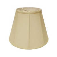 High Quality Fabric Lamp Shade Includes Brass Finish Washer Washer fitters sits on top of the harp Intended for use with customers own finial Shade measures 8 top diameter x 14 bottom diameter x 1075 slant height Softback lampshade with vertical piping an