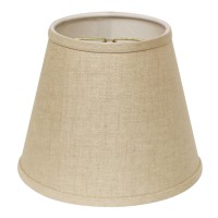 This Dark Wheat Hardback Empire Linen Lampshade has a hint of traditional flair and will be a great addition to your lamp base This hardback lampshade includes a standard bulb clip that fits over a standard harp and can be used with your existing finial d