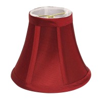 Set of High Quality Fabric Lamp Shades This set of 6 chandelier shades features a sturdy brass finish metal Flame Clip that fits securely to your bulb No finial is needed Shade measures 25 top diameter x 5 bottom diameter x 4 slant height Softback chandel