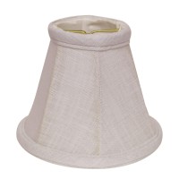 Set of High Quality Fabric Lamp Shades This set of 6 chandelier shades features a sturdy brass finish metal Flame Clip that fits securely to your bulb No finial is needed Shade measures 3 top diameter x 6 bottom diameter x 425 slant height Softback chande