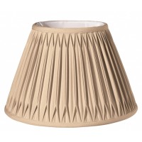 This 16 Vintage Gold Slanted Bell Smocked Paperback Shantung Lampshade has a hint of traditional flair and will be a great addition to your lamp base This bell double smocked pleat softback lampshade includes a washer fitter that fits over a standard harp