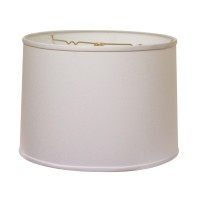 This White Throwback Drum No Slub Lampshade has a hint of midcentury modern flair and will be a great addition to your lamp base This hardback lampshade includes a standard washer fitter that fits over a standard harp and can be used with your existing fi