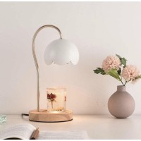 Dimmable Flower Candle Warmer Lamp With Timer Electric Candle Warmer Lamp For Jar Candles With 2 Bulbs Candle Melter Lamp For