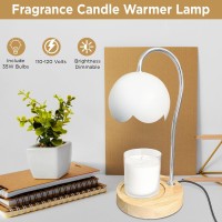 Dimmable Flower Candle Warmer Lamp With Timer Electric Candle Warmer Lamp For Jar Candles With 2 Bulbs Candle Melter Lamp For