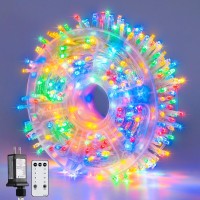 Potive 168Ft 600 Led Christmas Lights Outdoor Waterproof Remote Control Christmas Tree Lights Multicolor Mini Christmas Lights